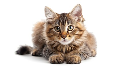 Obraz premium white fluffy kitten Generative AI