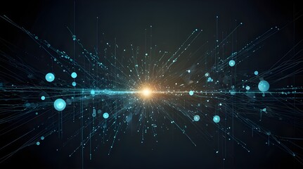 Digital abstract backdround for technological operations, neural networks, AI, data transmission and encryption.generative.ai