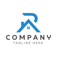 Letter R Real Estate Logo Design