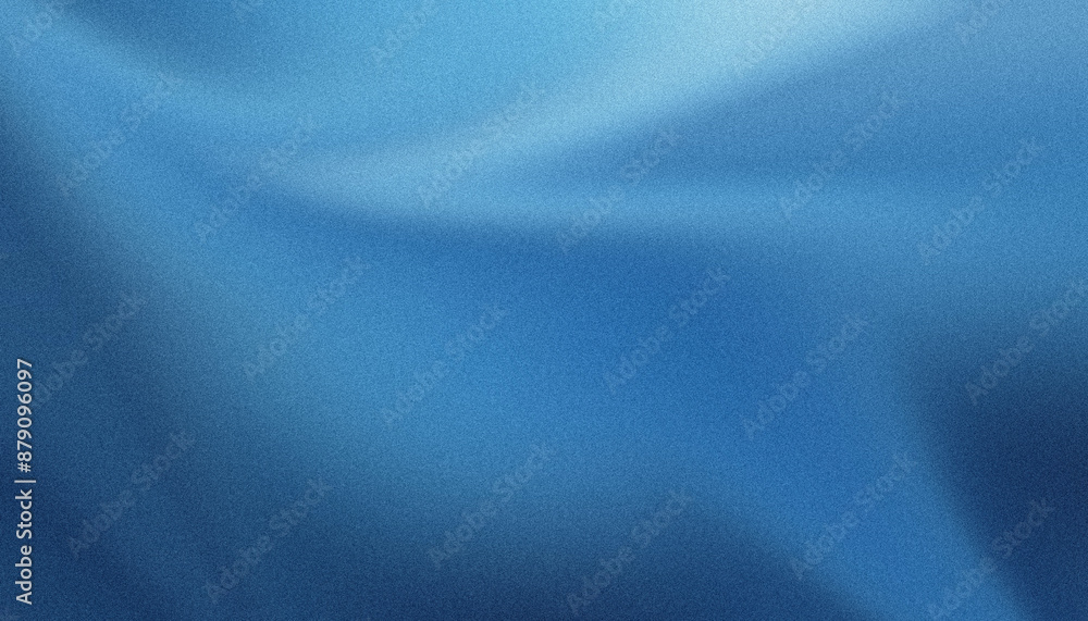 Poster blue metallic background with light reflections forming abstract wavy pattern