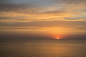 sunset over the sea