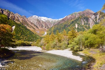秋の上高地ハイキング　