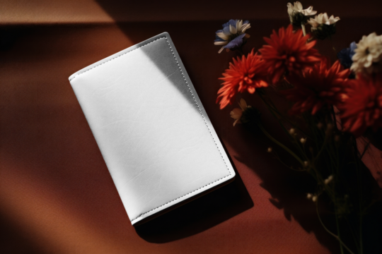 Leather cover png, transprent mockup