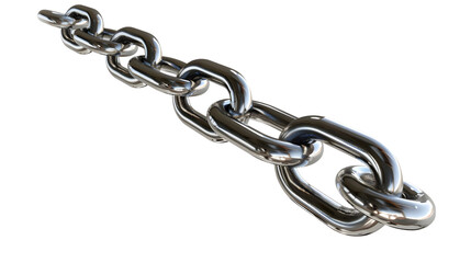 Obraz premium steel chain isolated on white background,generative ai
