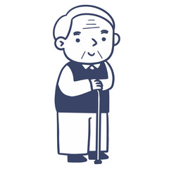 eldelry character illustration