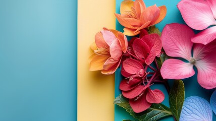 Obraz premium Vibrant and dynamic color palette AI generated illustration