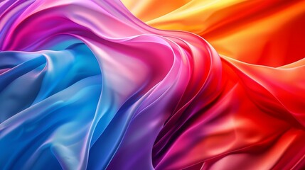 Fototapeta premium Vivid colors and smooth textures AI generated illustration