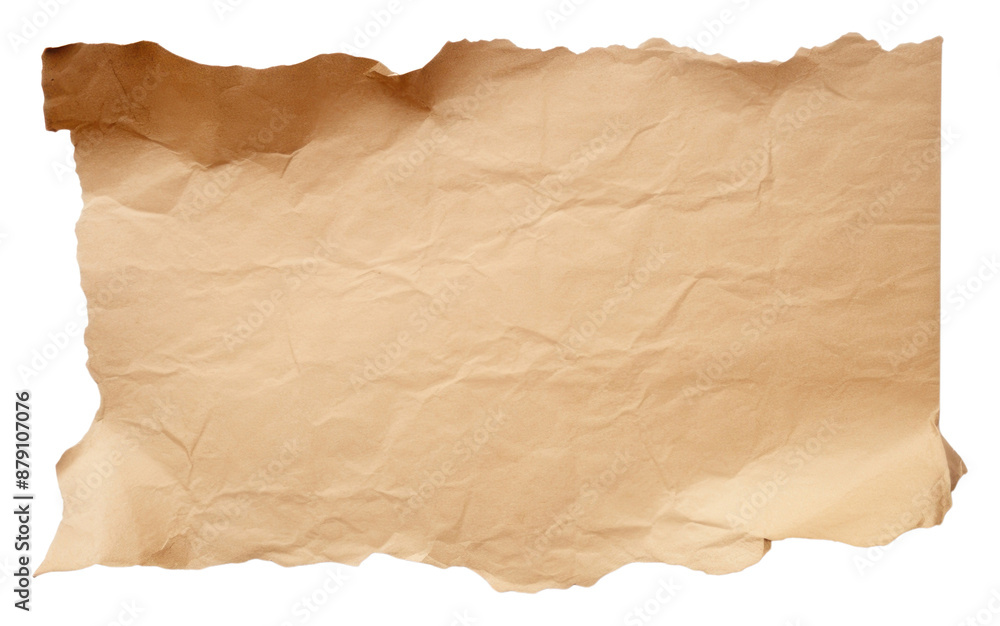 Sticker PNG  Kraft paper backgrounds torn white background.