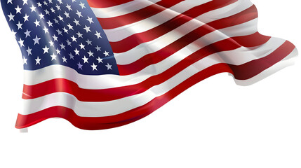 Fototapeta premium american flag on white background.generative ai