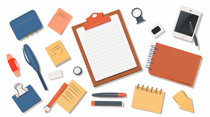 Stationery Tools Illustration..