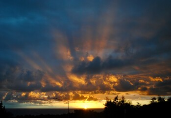 Fototapeta premium sunset over the beach 