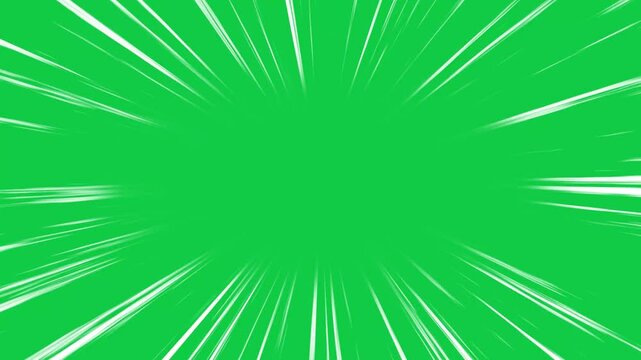 abstract fast speed lines loop animation overlay effect on green screen chroma key background