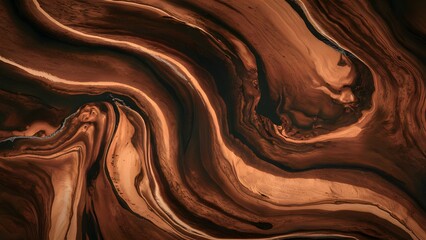 Abstract Swirling Brown and Black Pattern.