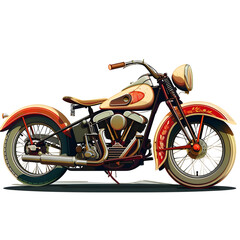 Fototapeta premium red bicycle isolated on white background.generative ai