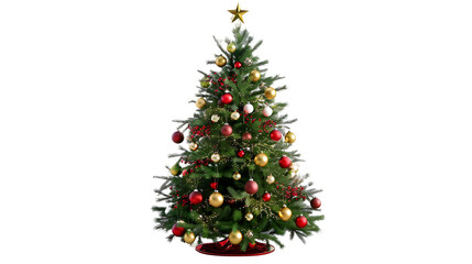 Obraz premium christmas tree isolated on white background,generative ai