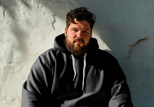 Apparel Plus Size Hoodie Mockup With Generative AI