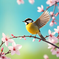 Spring cartoon and podium