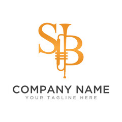 Obraz premium Letter SB Trumpet Logo Design