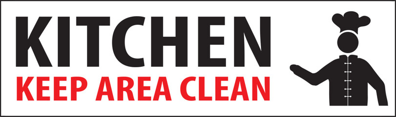 Kitchen keep area clean sign vector.eps