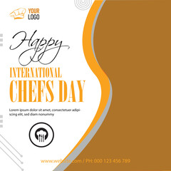 Free vector flat international chefs day illustration