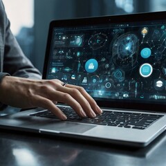 Computer technology with nice background