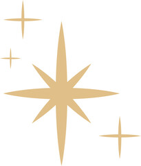 Star blink doodle gold sparkle, set sparkle fireworks, holiday party explosion isolated on white background. Golden magic celestial starburst. 