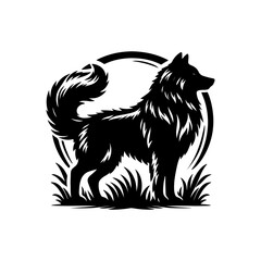 Wolf silhouette vector illustration