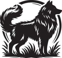 Obraz premium Wolf silhouette vector illustration