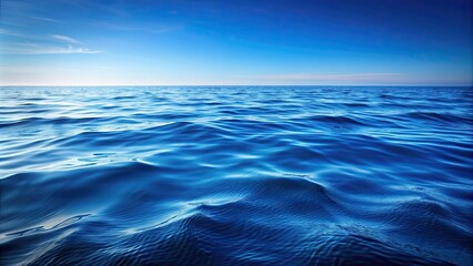 Obraz premium Blue rippled ocean surface with no background, ocean, water, blue, rippled, surface, waves, nature, marine, peaceful