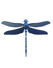 3d render metal dragonfly,