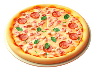 PNG Pizza food pepperoni vegetable.