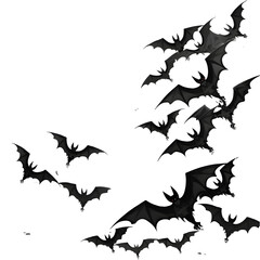 Obraz premium halloween bat silhouette set isolated on white background.generative ai