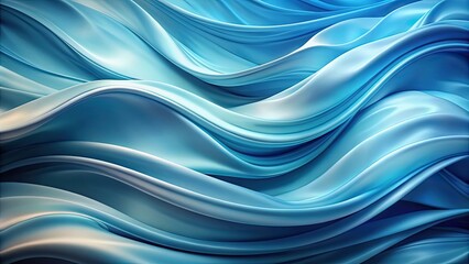 Fototapeta premium Abstract background with soft, flowing textures of undulating waves or layers of fabric in shades of blue , abstract