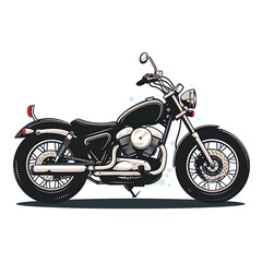 Obraz premium vintage style motorcycle isolated on white transparent background,generative ai