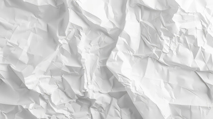 Obraz premium Crumpled, white paper creates a textured background with plenty of space to add your own text.