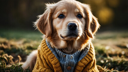 A cute, long-haired, bright-eyed dog looks up.