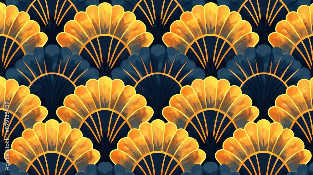 Wall mural shell pattern wallpaper