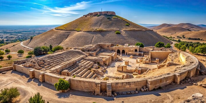 Ancient archaeological site of Karahan Tepe in Sanliurfa, Turkey, known for its stone hills, Karahan Tepe
