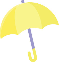 Yellow umbrella isolated on white