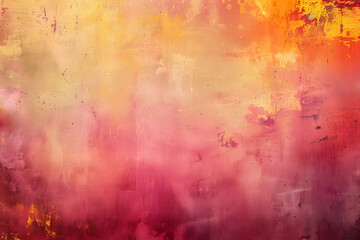 Naklejka premium old background with vintage texture in red pink yellow and orange abstract paint design with grunge and color splash border