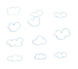 
This is a cloud drawn with sky blue crayons.