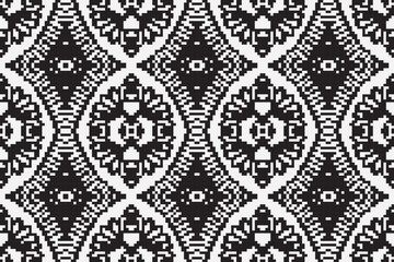 Ethnic seamless monochrome pattern vector image. Aztec geometric background. Tribal print. Navajo fabric. Modern abstract wallpaper. Vector illustration.