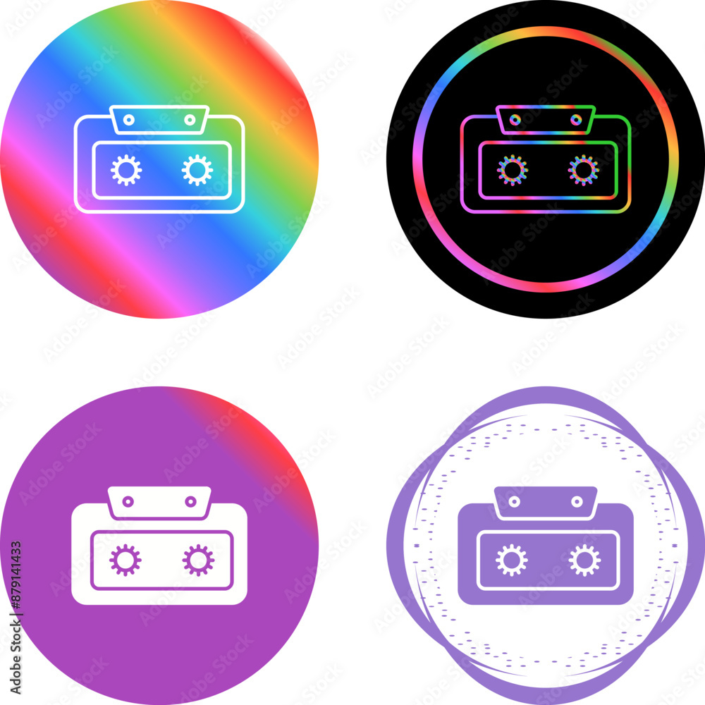 Wall mural Cassette Vector Icon