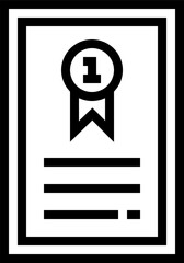 Fototapeta premium certificate icon. Achievement vector. award. Vector icon Vector illustration.