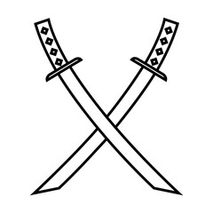 Sword icon vector. saber illustration sign. weapon symbol. steel logo.