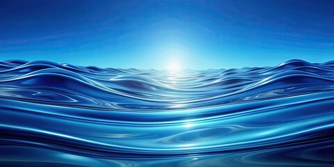 Blue surface background with textured waves and reflections, blue, surface, background, textured, waves, reflections, abstract