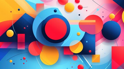 Obraz premium abstract background with colorful geometric shapes