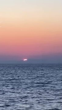 Stunning Sunset Over the Open Sea: A Breathtaking View