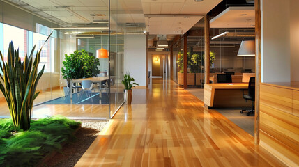 Fototapeta premium modern eco friendly office interior design
