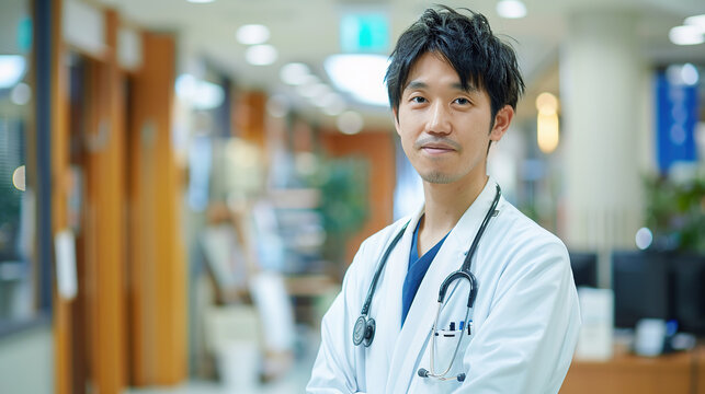 A young Asian male doctor